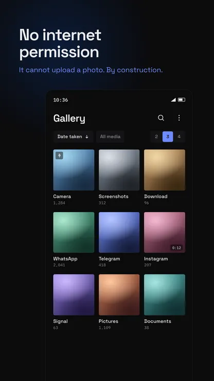 Gallery — no internet permission